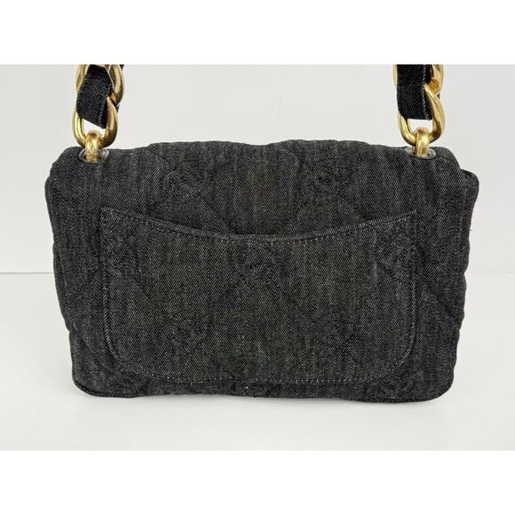 Chanel Funky Town Flap CC Embossed Quilted Denim Medium Women's Bag - Picture 4 of 14